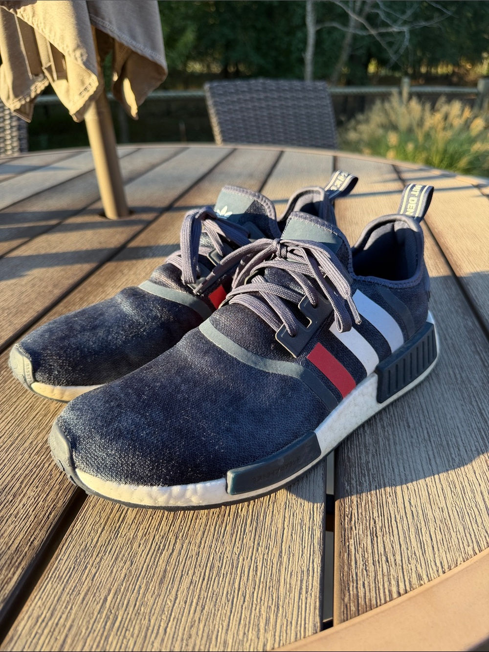 adidas Men's NMD R1 Navy Blue runners size 12